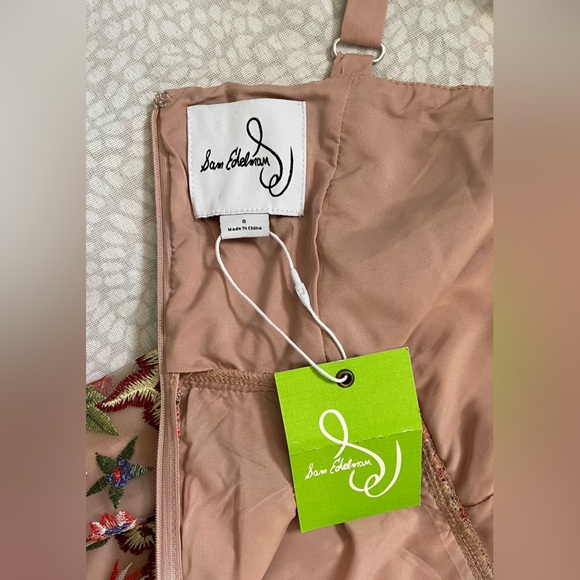 SAM EDELMAN Floral Embroidered Midi Dress Size 0 NWT - Picture 10 of 14